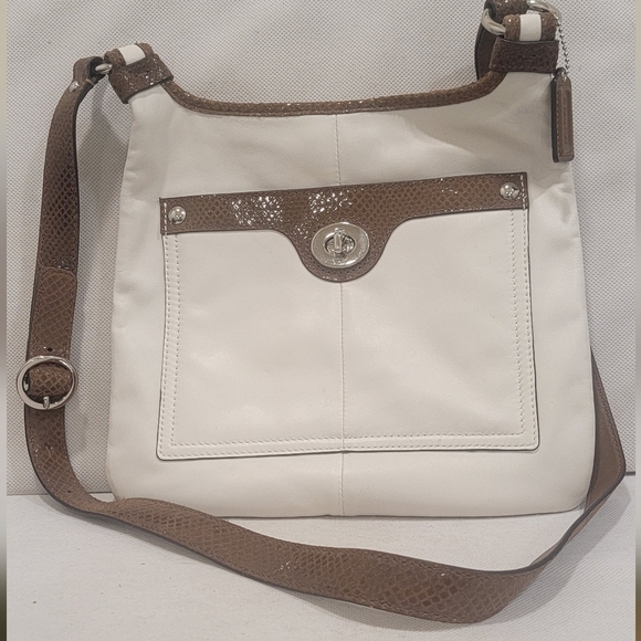 Y2K COACH PENELOPE IVORY CROSSBODY HABDBAG - Picture 1 of 7
